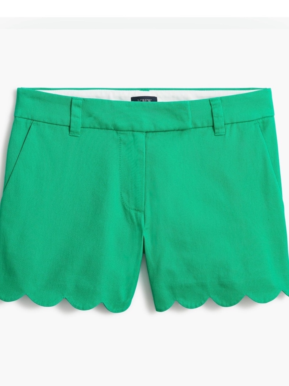 J. Crew Emerald Scallop Hem Shorts